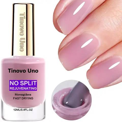 Tinovo UNO NO SPLIT Rejuvenating Nail Hardener 12 ml, Nail Care Product, Nail Strengthener and Keratin-Enriched Nail Repair Solution for Fragile, Thin, Brittle Nails, Quick-Dry Formula, No UV/LED Curing Needed