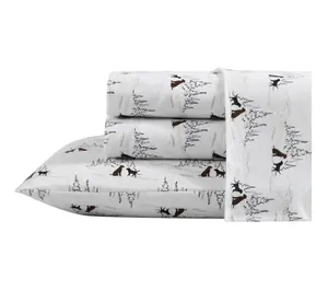 Eddie Bauer Dog Friends White Cotton Full Sheet Set