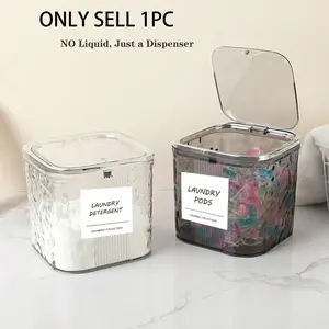 Lid-Sealed Laundry Powder Box for Organizing and Storage, Automatic Pop-Up Dishwasher Detergent Container, Laundry Organizer, Durable Storage Organizer, Ideal for Laundry Room Use