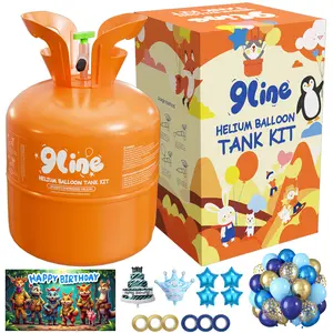 13L Helium Tank For Balloons At Home,50 12-Inch Navy Blue Gold Balloons, 6 Foil Balloons, 1 Animals 70.87 * 43.3IN Backdrop, 8 Accessory Tools