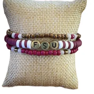 FSU college Beaded Bracelet Set