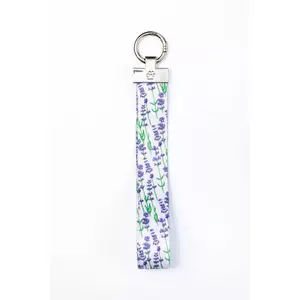 Lavender Blooms Wristlet Keychain