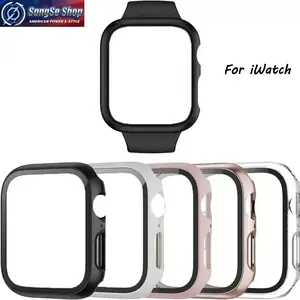 5-Pack Apple Watch Protective Case Set 2026 Trend PC Hard Cover with Tempered Glass Screen Protector Anti-Drop Scratch-Resistant Full Coverage Shield Compatible with Apple Watch Series 1–11 SE 40/42/44/45mm Durable Watch Protection Kit for Daily Wear and