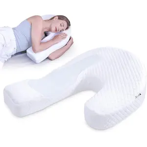 Side Sleeper Pillows for Adults, Memory  U Shaped Pillows for   with Firm Support for  Alignment,   Pillow for Side Sleepers (Upgraded Version)