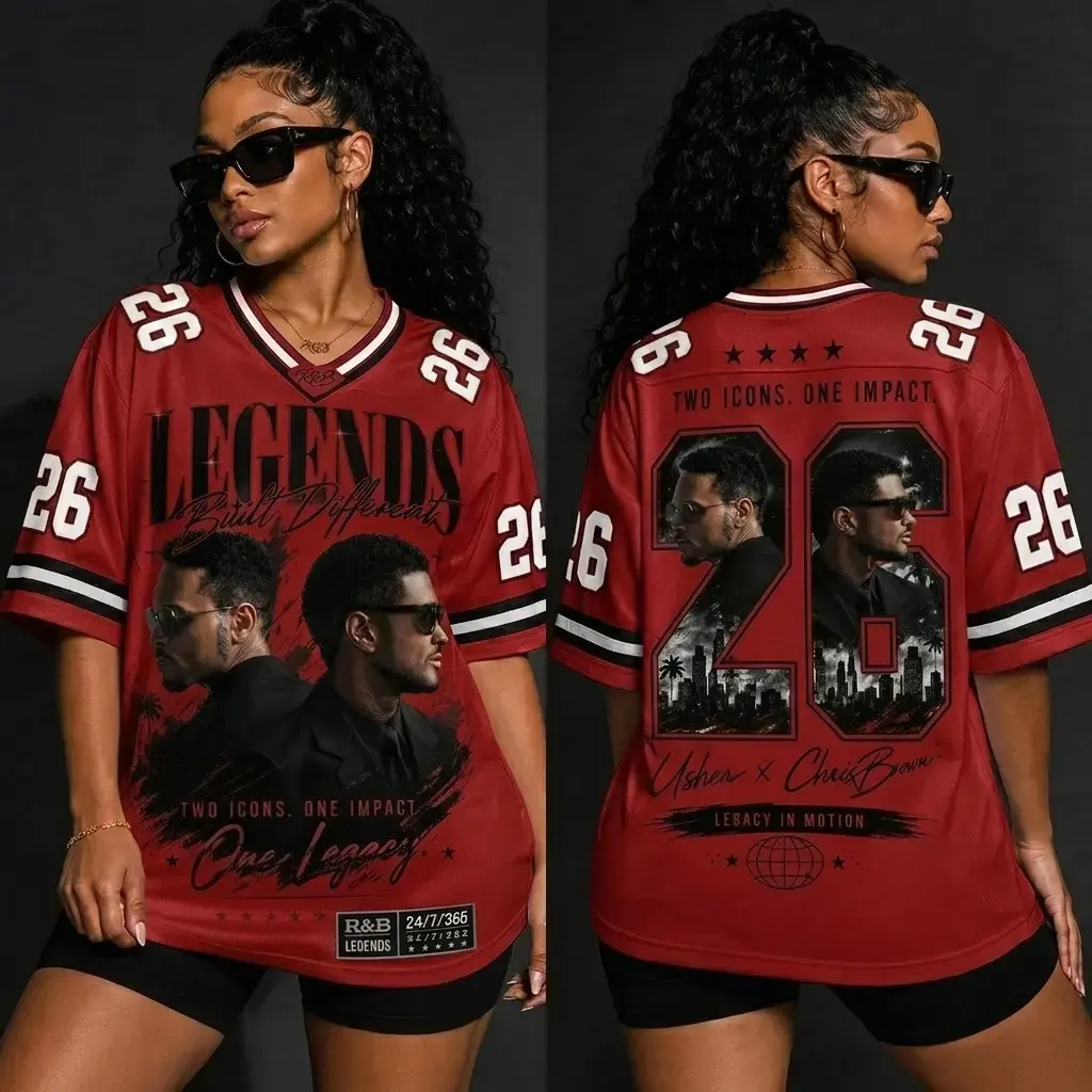 26 Legends Raymond & Brown Football Jersey Shirt, The R&B Tour Shirt, Hip Hop Graphic Tee, Unisex Gift Tee For Fan