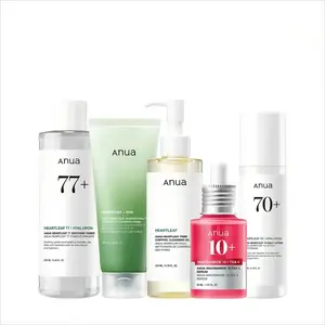 ANUA Ultimate Skincare Routine Set| Cleansing oil + Cleansing foam +Toner + Dark Spot Correcting Serum + Moisturizing lotion, Hydrate, korean skincare, glass skin, affordable, niacinamide
