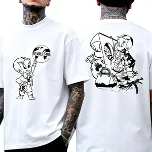 🔥😎[TikTok Viral Outfit][Meme Cartoon Streetwear]Bold Cartoon Greedyboyz Inspired Graphic T-Shirt Unisex Streetwear Tee Edgy Meme Aesthetic Casual Short Sleeve Top for Men Women Daily Wear Viral Outfit