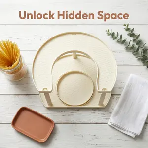 Spice Spinner Two-Tiered Spice Organizer & Holder That Saves Space, Keeps Everything Neat, Organized & Within Reach With Dual Spin Turntables