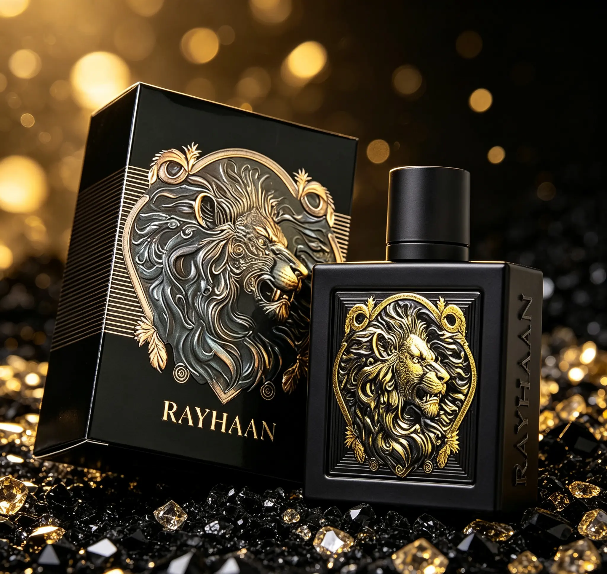 Rayhaan Lion Eau De Parfum Spray for Men (3.4 oz/100ml) - Bold, Powerful Masculine Fragrance, Long-Lasting Signature Scent for Office, Date Nights