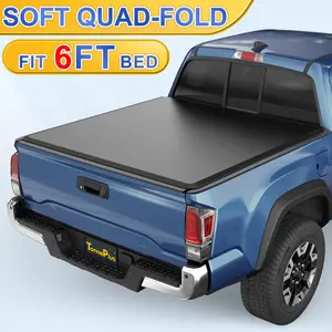 TonnePlus Soft Quad-Fold Truck Bed Tonneau Cover Compatible with 2016-2026 Toyota Tacoma ; Lightning | 6FT (73.7") Bed |