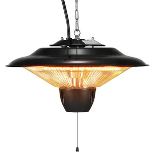 VEVOR Infrared Heater, 1500W Oscillation Electric Space Heater, Patio Heater w/ 2 Speeds, Outdoor/Outdoor for Bedroom, Studio, Porch, Dining Room, Studio, Stand, 31.5 in L, BlackVEVOR Super Brand Day