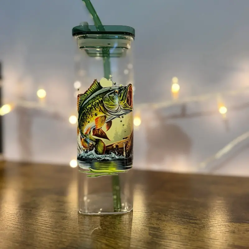 Square Glass Cup with Glass Straws, Kitchen Drinkware – $5 Sale