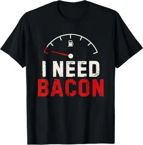 100% Cotton Vintage I Need Bacon Lover Retro Bacon Food Lover T-Shirt