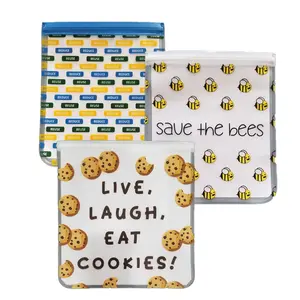 Quart Reusable Storage Bags Trio 1 – Set of 3 (Assorted Designs) | BPA-Free & Freezer-Safe - Earth Friends (Copy)