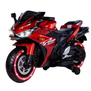 12V Kids Electric Motorcycle Ride-On Toy for Ages 3-8 - ASTM Certified, with Training Wheels, Manual Throttle, LED Light-Up Wheels, Safety Brakes