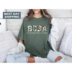 Bcba Behavior Analyst Comfort Colors® Shirt, Aba Therapist Gift, Floral Behavior Analyst T-shirt, Board Certified Behavior Analyst Tee Top Womenswear Medium Tshirt