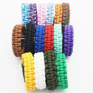 Treasures Outdoor Paracord Bracelet Handmade Braided Bracelet Outdoor Mountaineering Whistle Rescue Emergency Carrying Strap Survival Self-Defense
