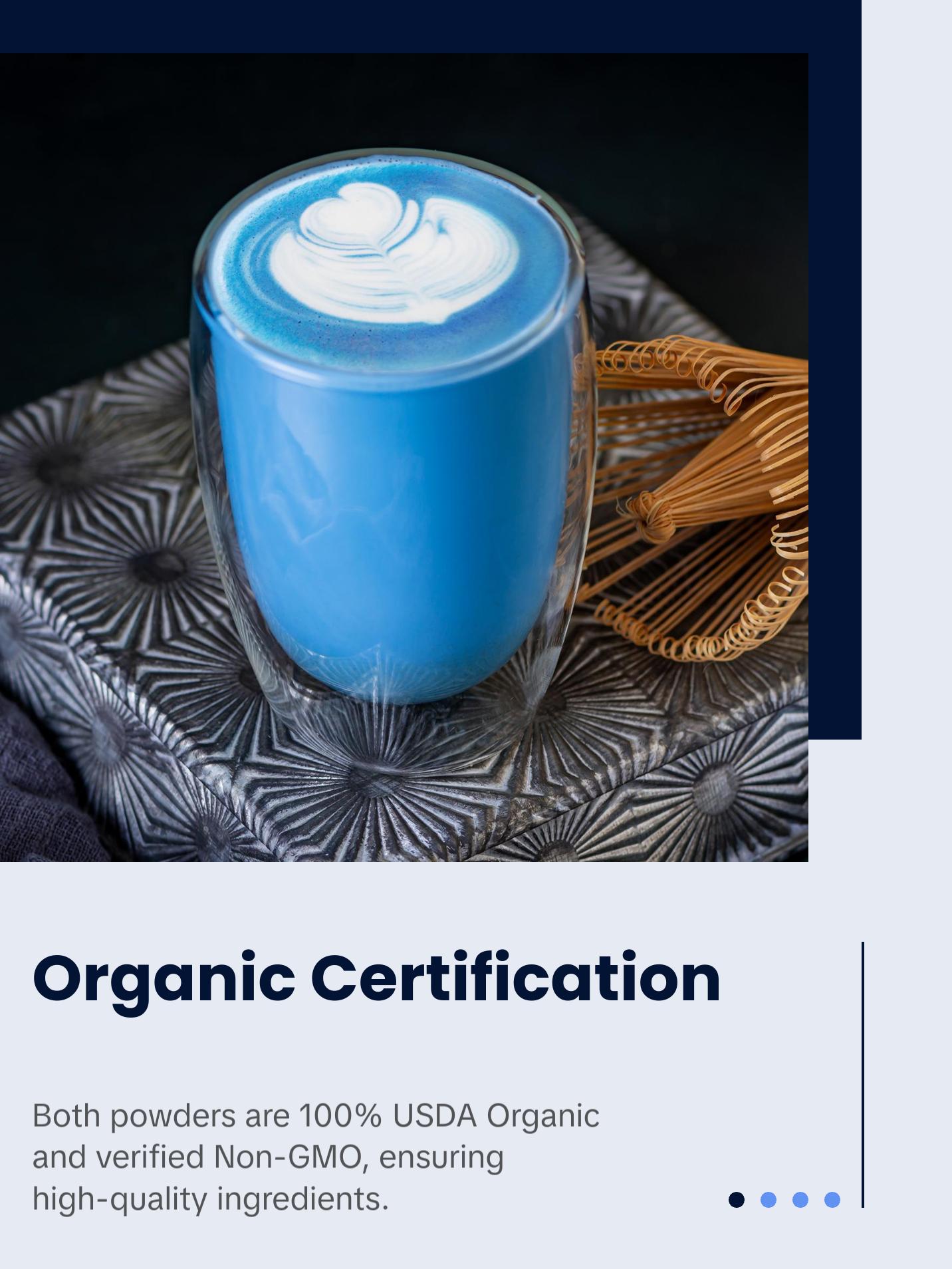 Ancient Choice - Radiant Skin Duo - 2-Pack Bundle | Butterfly Pea Flower Powder, 4oz. and Dragon Fruit Powder, 4oz. | USDA Organic, Non-GMO, Gluten-Free, Vegan | No preservatives, No added sugar | Natural Food Coloring