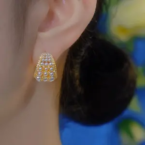 LisiZen European Style Micro Inlay Zircon Multi Layer Line Hoop Earrings for Women, Minimalist Fashion Elegant Light Luxury Versatile Jewelry