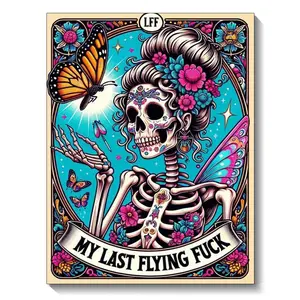 1Pc DIY Skull Art Diamond Painting Tarot Skull Woman Mosaic Cross Stitch Kit Full Round/Square Rhinestone Puzzle Inlay DIY Gift Decorative Painting 30x40cm /11.81x15.75inch