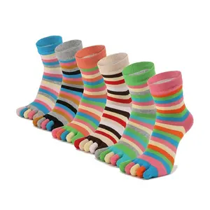 Toe Socks 5 Finger Cotton Wicking Athletic 6 Packomfy Non-slip Five Finger Toe Socks | Women's Yoga Socks For Running Athletic Womenswear Womenswear Maternity