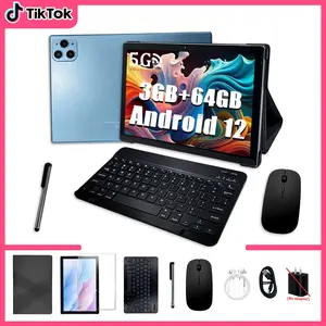 10.1-inch tablet computer, Tablet with keyboard, Accessories Kit, Android 12 system, expandable 1TB, supports 5G wireless network, smooth internet access, sensitive touch screen, office specific, home use, sturdy and drop resistant, no adapter