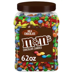 M&M's Milk Chocolate Candies, Candy Jar Bag , Pantry Size, 62 oz, Snack Bonbon