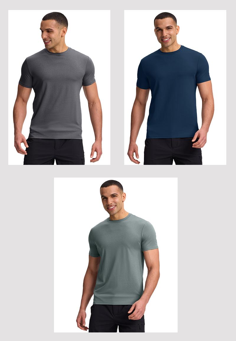 Pioneer Camp Mens Bamboo Viscose T Shirt Ultra Soft Plain Tshirts for Men Cooling Crew Neck Casual Basic Tee Shirt Undershirt