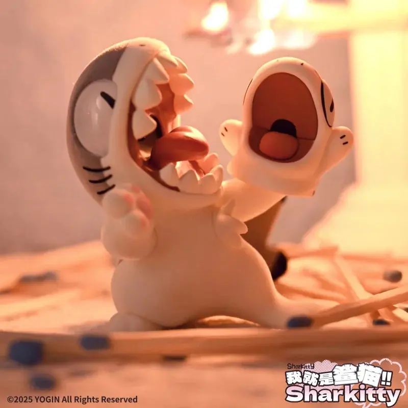 🦈🐱Shark Kitty Flocked Blind Box Figure
