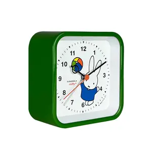 Miffy Green Alarm Clock - Nijntje Analog Timepiece - LED Light - Snooze Function - Dutch Design