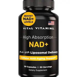 Vital Vitamins NAD Supplement - NAD+ (Nicotinamide Adenine Dinucleotide) for Men & Women - Made with Liposomal Delivery - Cellular Anti-Aging Support, Energy, Focus - 30-Day Supply