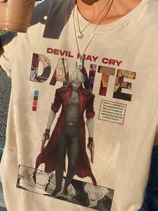Devil may Cry Dante version 2 anime  character unisex tshirt
