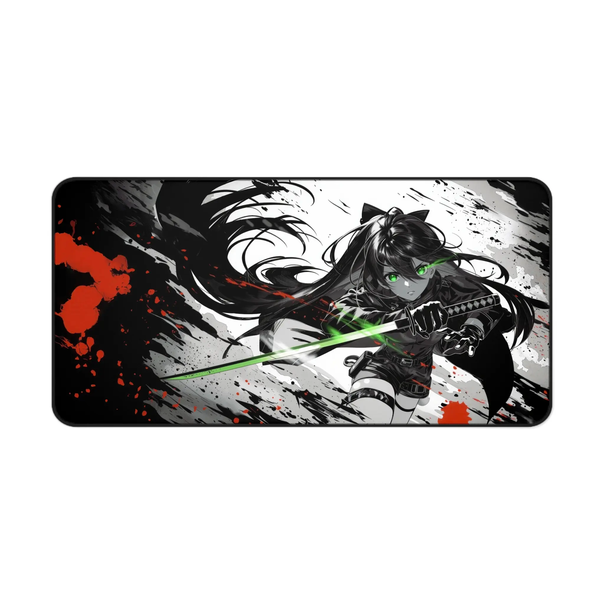 XXL Extended Gaming Mouse Pad - Large Anime Katana Desktop Mat for Office & Gaming Use
