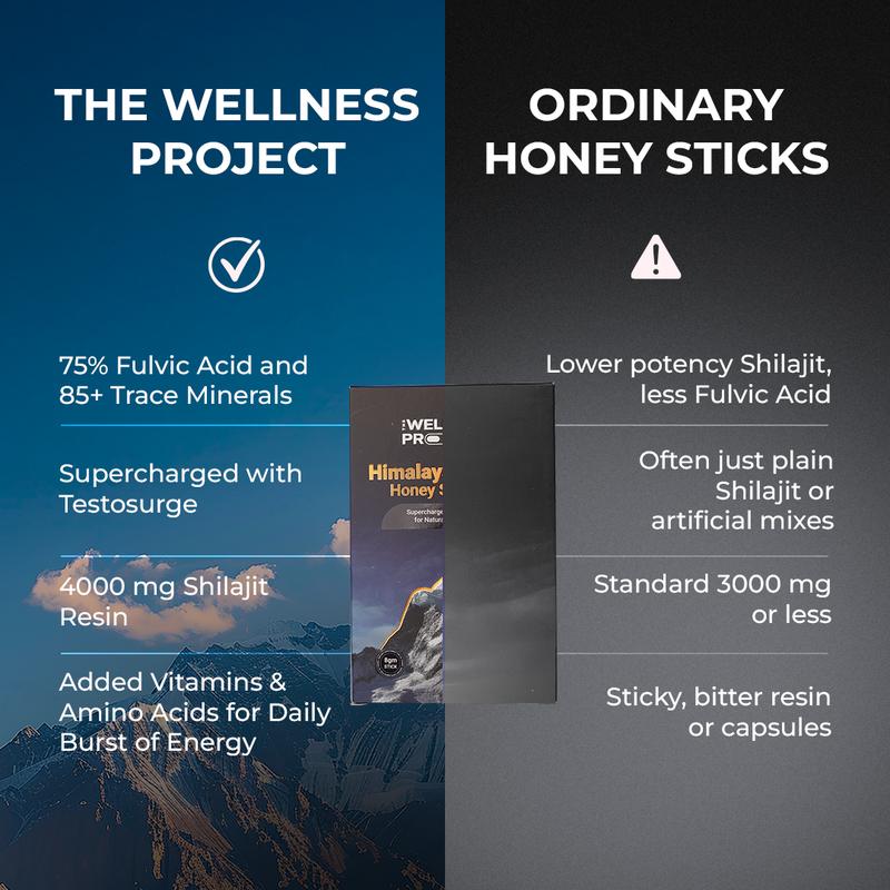 10-in-1 Pure Himalayan Shilajit Sticks Pro (Classic Honey) - Pack of 10