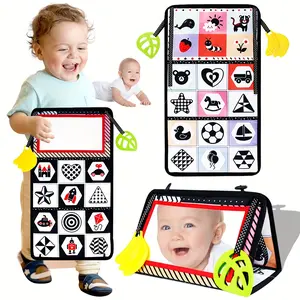 Foldable Floor Sensory Development Toy, Sensory Activity Board, Cloth Book Mirror, Promotes Brain Growth, Perfect Holiday Gift for Kids