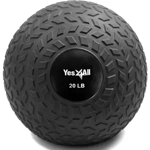 Yes4All Slam Ball, 10-40Lb Medicine Ball, Durable PVC Sand Filled Workout Dynamic Weighted Balls for Exercise Core Strengthen Yes4All