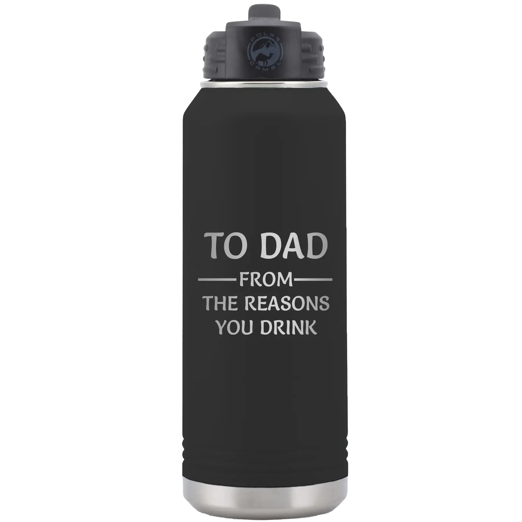 Personalized Reasons You Drink 32 oz Water Bottle - Black