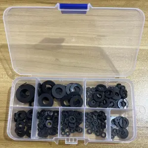 Black flat ring sealing gasket type kit, gasket, suitable for repairing faucets and plumbing furniture