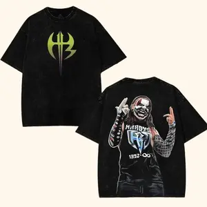 Jeff Hardy Facepaint Hardy Boyz Washed T-Shirt WWE Wrestling Tee Oversized Unisex Black Acid Washed Vintage Graphic Shirt 1992 Iconic Style Soft Cotton Streetwear For WWE Fans Menswear 0VY