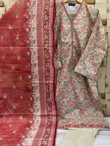 Binsaeed Cotton and Lawn three Piece Casual Pakistani Suit