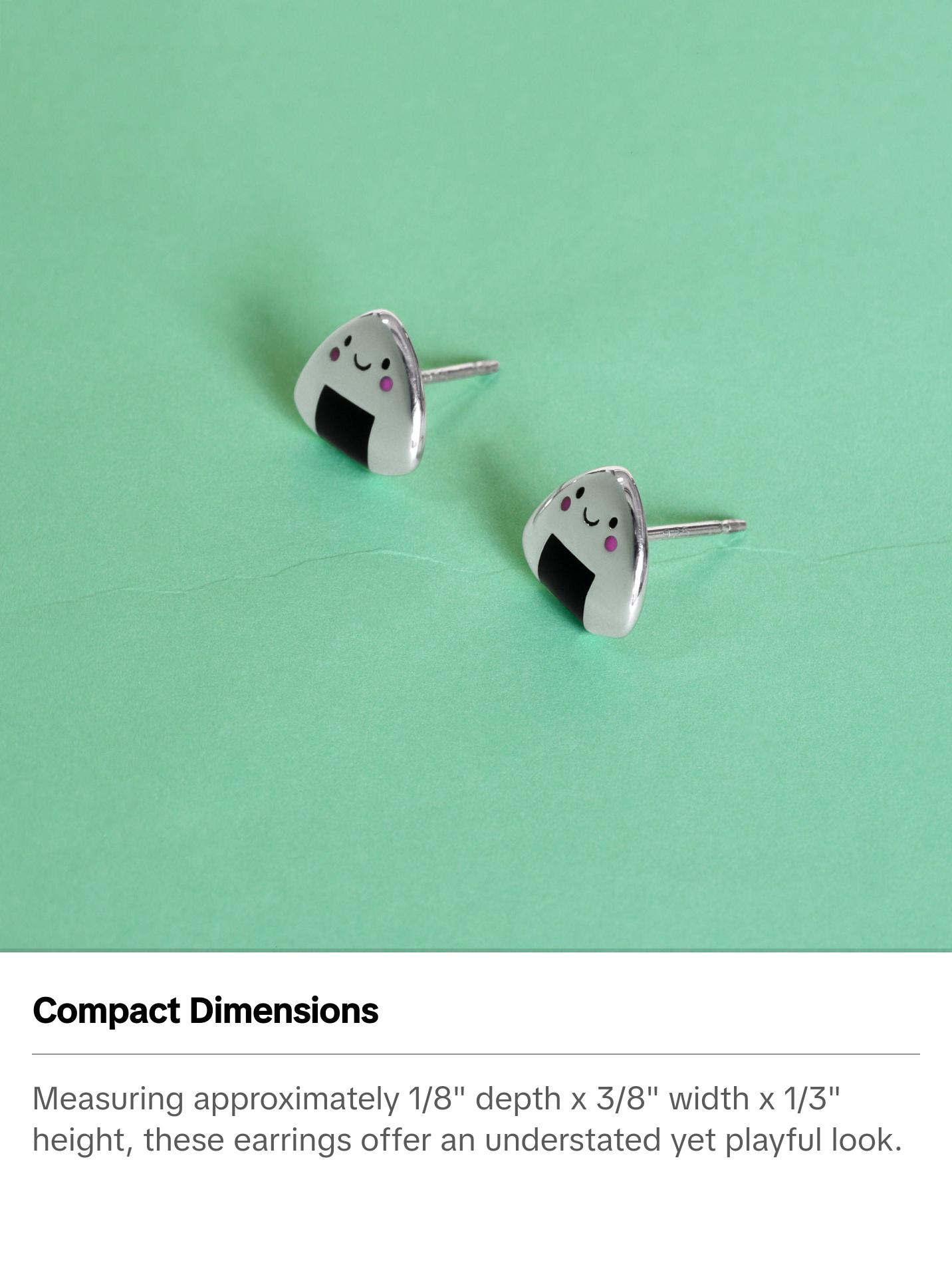 Happy Onigiri Sushi Stud Earrings