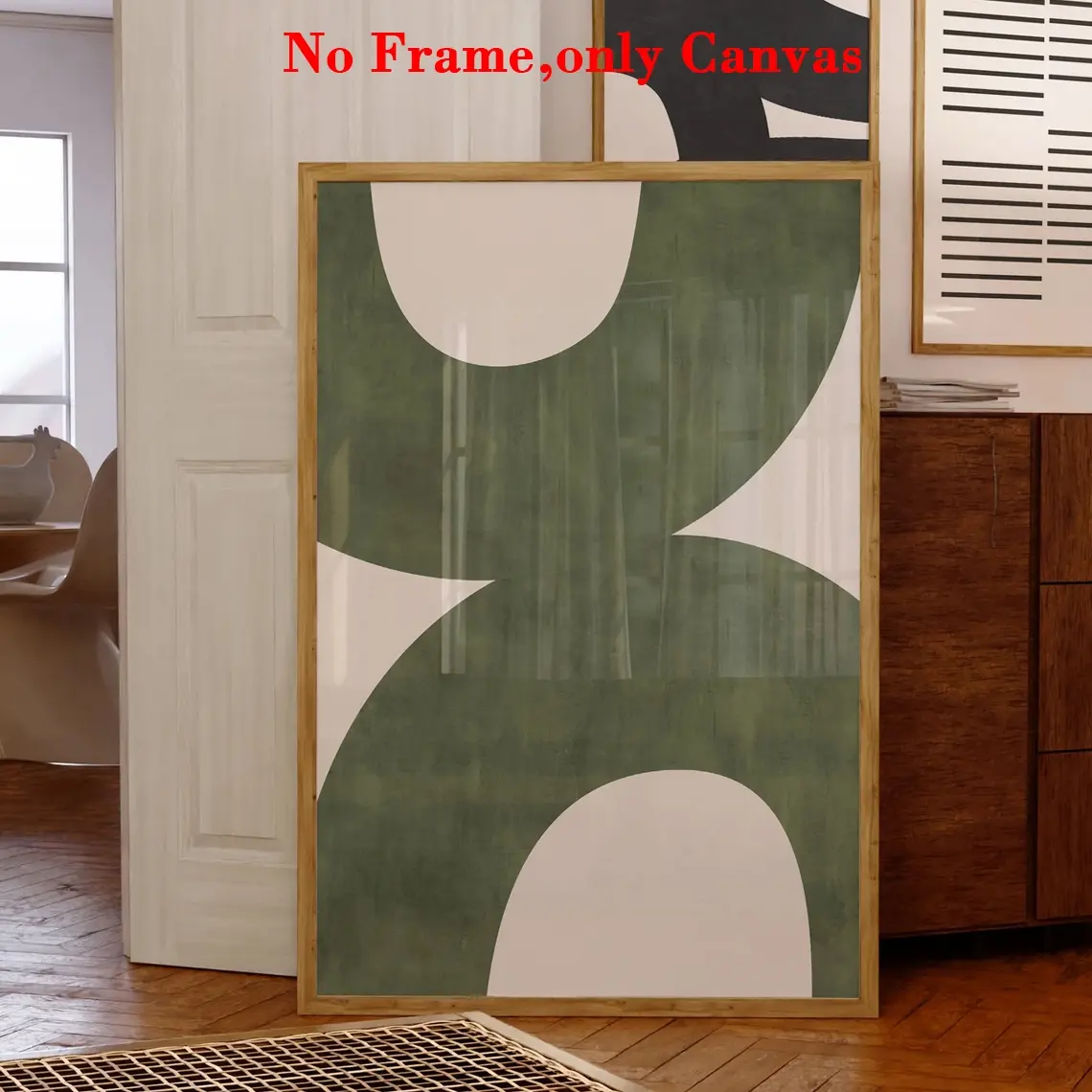 1 PC, wall art, abstract poster, Modern Abstract Design, mid-century green organic lines modern minimalist printable wall art, green and beige tones printable wall art, green beige painting, Modern Home Decor, kitchen decor, living room decor, unframed