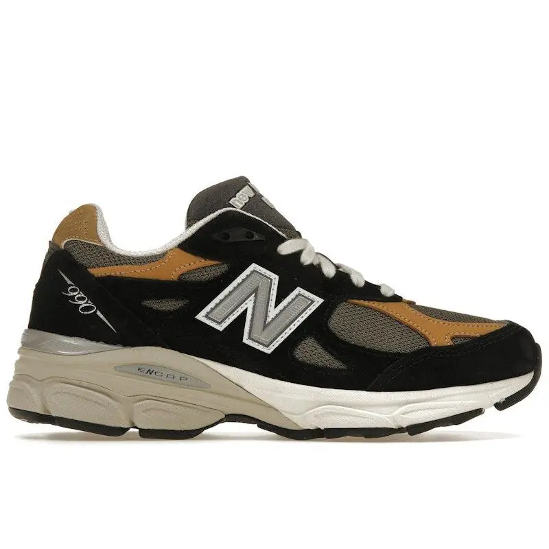 New Balance Men's 990v3 MiUSA Black Tan, from StockX