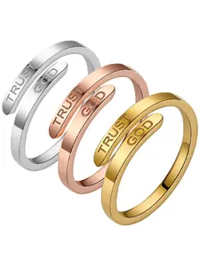 Motivational Jewelry Gift, Unique Inspirational Accessory, Perfect for Daily Wear, Vacation, Dates, Elegant Small Present, Initial Rings, Alphabet Design Ring, Wedding Promise Rings