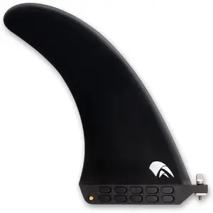 8'' SUP Single Center Fin with 1 No Tool Fin Screw, Fiberglass Reinforeced 8 inch SUP Replacement Fins for Surfboard, Stand-up Paddle Board, Longboard, Black/Blue/White