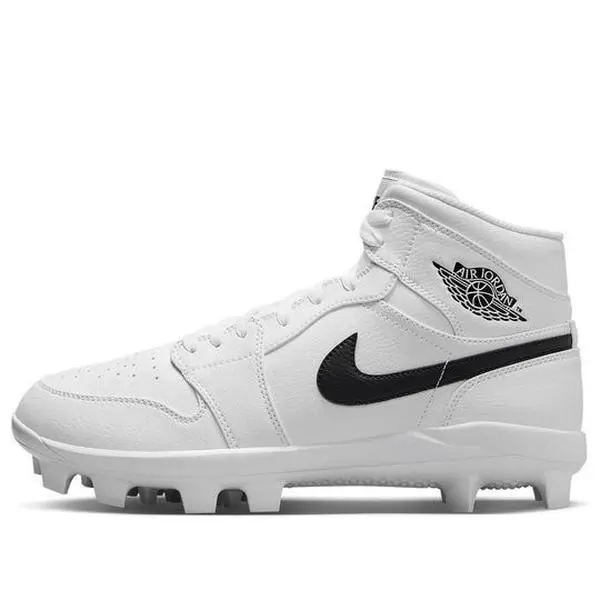NEW Men's Sz 13 Nike Air Jordan 1 Retro MCS Baseball Cleats White AV5354-101 NL