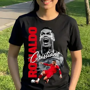 Cr7 Ronaldo Halftone Streetwear Adult And Youth T-Shirt, Unisex, Comfortable, Shirt, Gift For Her Him, Soft, Relaxed Fit