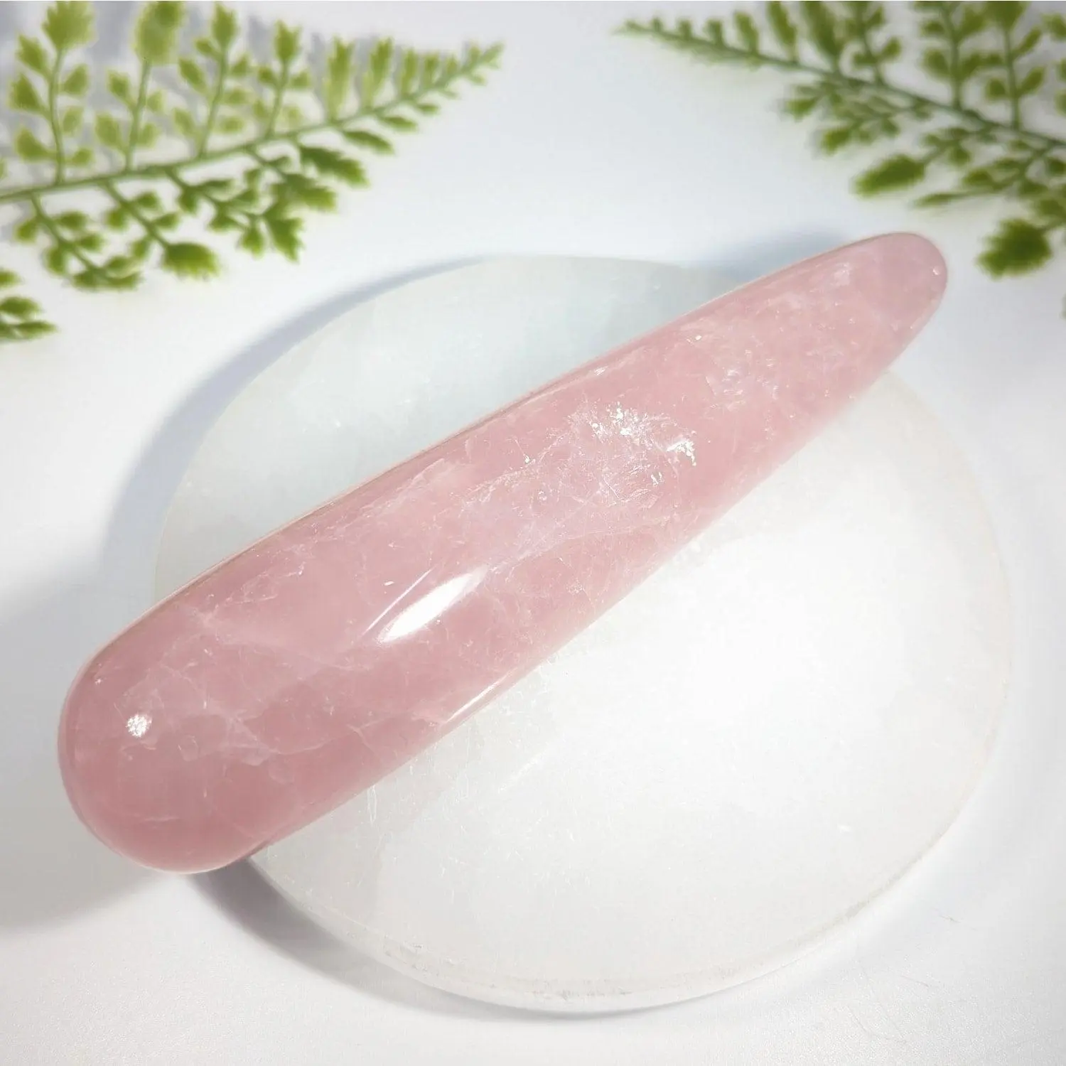 Rose Quartz Massage Wand - 6.2 inch