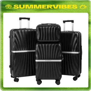 AAIVV 4-Piece Luggage Set Expandable ABS Travel Suitcase Set Dual Spinner Wheels TSA-Approved Lock Durable Hard-Shell Travel Set (13/20/26/28 Inches) Top Back-to-School Gift Choice summervibes