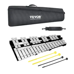 fathersdaygift VEVOR 30 Note Glockenspiel Xylophone Bell Kit, Percussion Instrument with Mallets, Drum Sticks and Carrying Bag, Professional Glockenspiel Xylophone Percussion Instrument Set for Students Adults